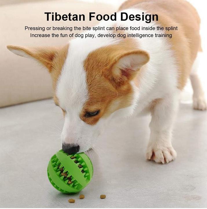 Actual product image Out of the blue Interactive dog toy rubber ball with food dispenser (Intelligence toy dog)