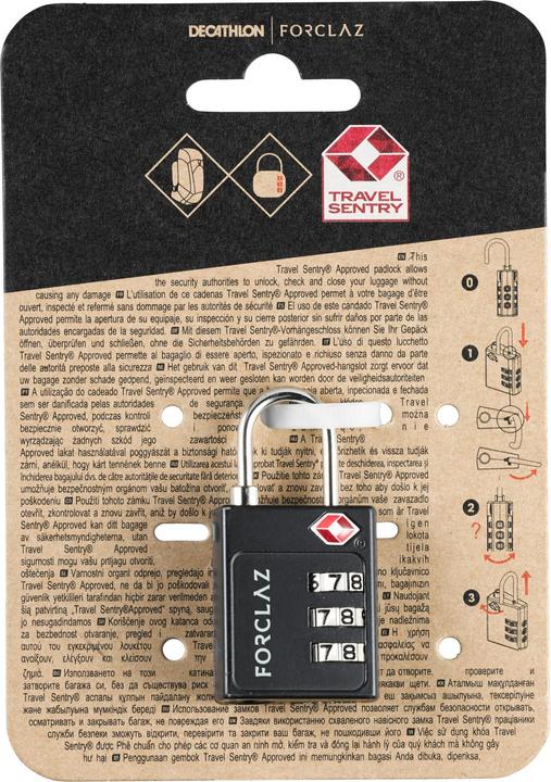 Immagine prodotto Forclaz Lucchetto a combinazione Lucchetto da viaggio Codice TSA