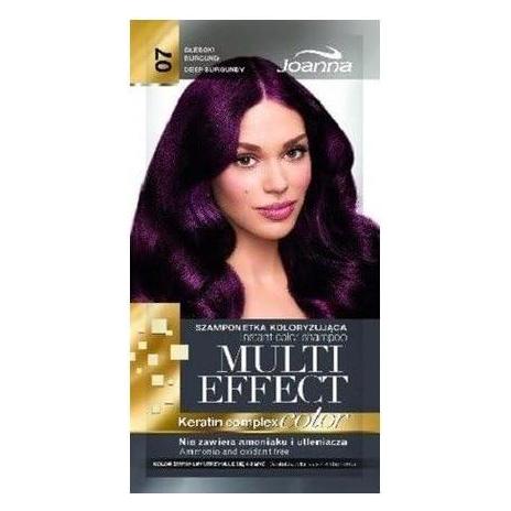 Joanna, Shampoo + Conditioner, Multi Effect Keratine Complex Kleur Instant Shampoo 07 Diep Bourgondisch 35G