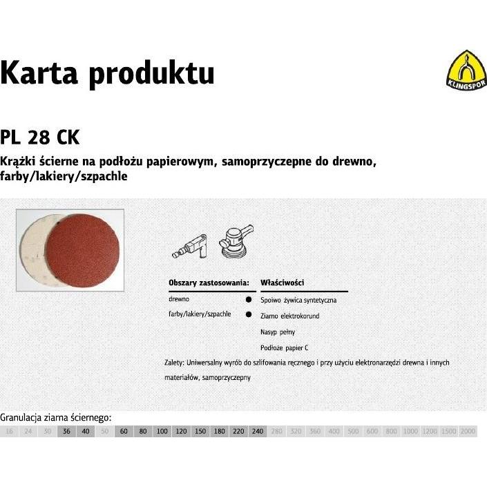 Thumbnail - Klingspor, Schleifmittel, Abrasive disc pl28ck fi = 125 gr 60 (45741c) 50 pcs.
