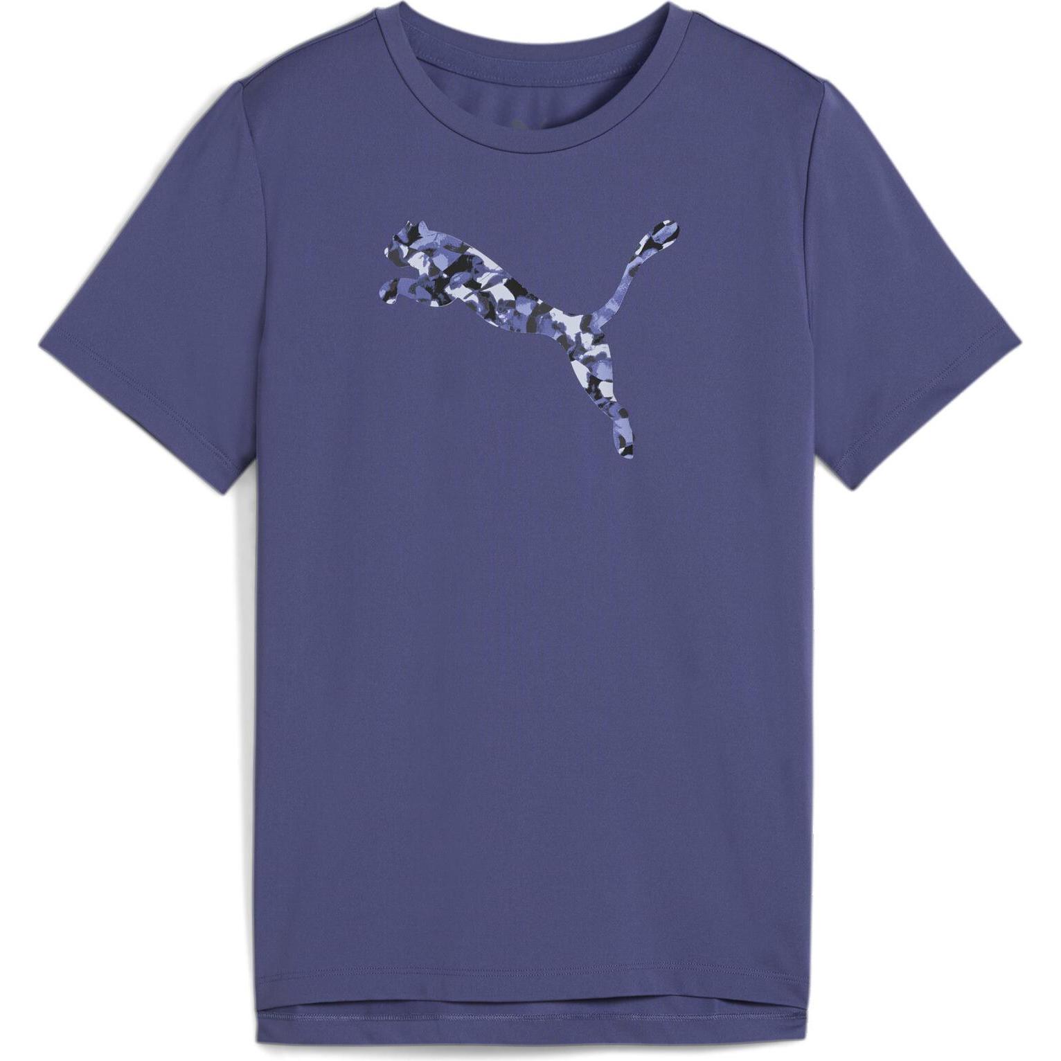 Puma, Mädchen, Sportshirt, TAD ESS Cat Logo Graphic Tee G (164), Blau, 164