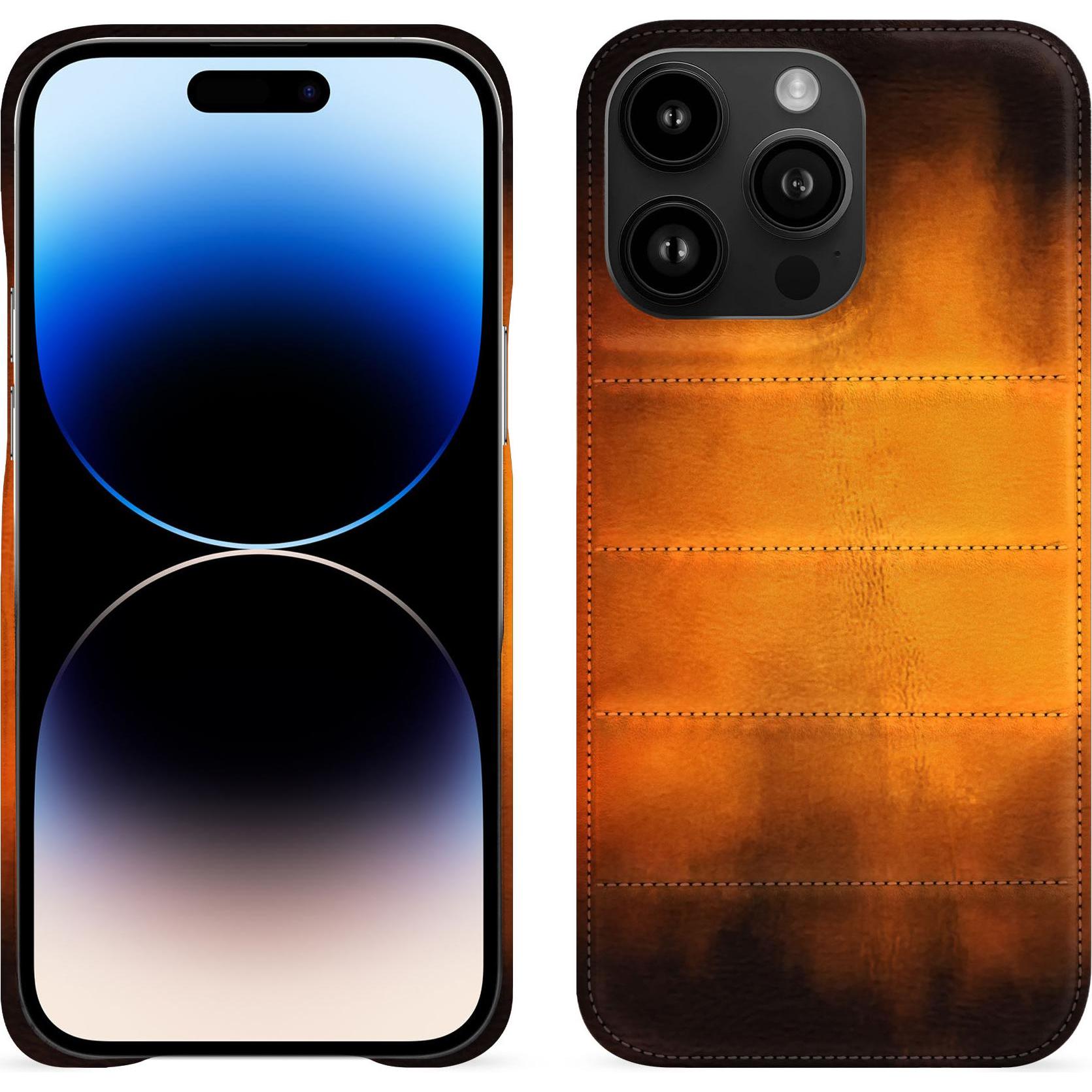 Noreve Lederschutzhülle (Apple iPhone 15 Pro Max), Smartphone Hülle, Violett