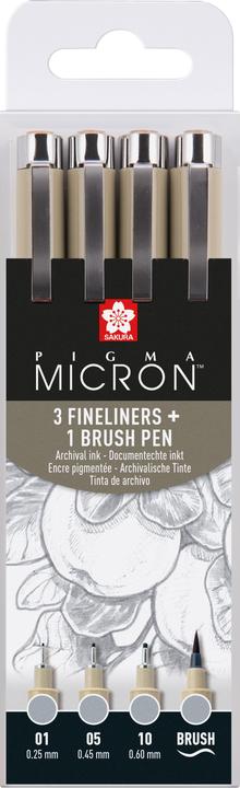 Produktbild Sakura Fineliner Pigma Micron Hellkaltgrau, 4-teilig (Hellkaltgrau, 4x)