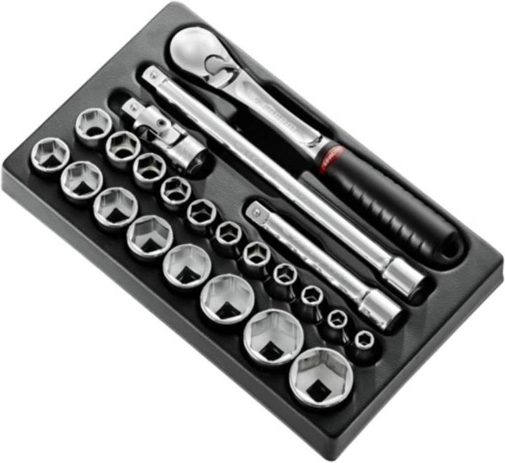 Facom Set di chiavi a bussola da 23 pezzi MOD.SL161-36 1/2 con cricchetto