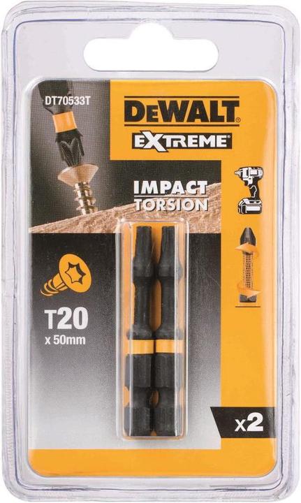 Actual product image DeWalt Bits T20 50mm EXTR. Impact Torsion (2ST) (T20)