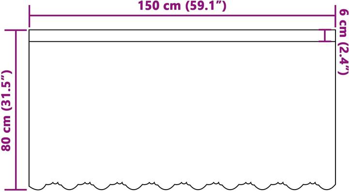 Produktbild vidaXL Spitzenvorhang (150 x 80 cm)