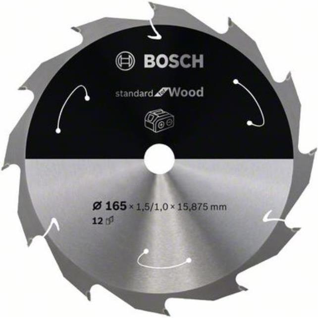 Bosch Professional Zubehör, Sägeblatt, PRO Wood cordless Kreissägeblatt, 165 x 1,5 x 30 mm