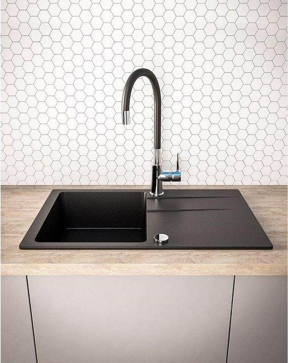 Actual product image Maidsinks Bali washbasin and Lungo mixer tap (44 cm, 62 cm)