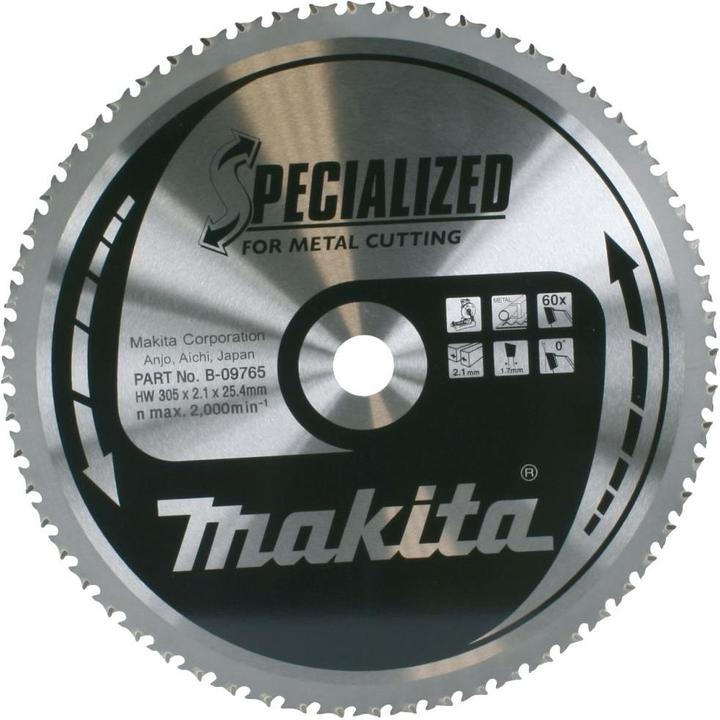 Productafbeelding Makita SPECIALIZED Zaagblad voor metaal & roestvrij staal Ø 3055x100Z