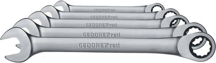 Actual product image Gedore Red red R07105005 Combination ratchet open-end spanner set SW8-19 mm 5 pieces (19 mm, 8 mm, 7 mm, 10 mm, 29 mm)