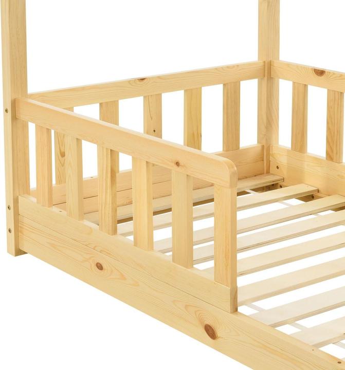 Image du produit Juskys Kinderbett Marli 80x160cm - Natur (80 x 160 cm)