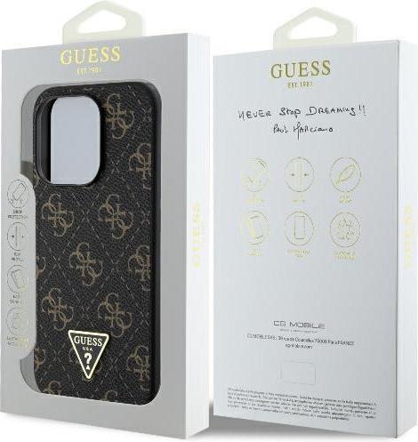 Produktbild Guess GUHCP16XPG4GPK iPhone 16 Pro Max 6.9" czarny/black hardcase New 4G Triangle (Apple iPhone 16 Pro Max)