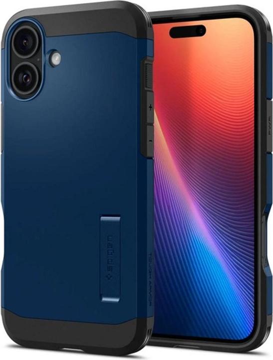 Actual product image Spigen Tough Armor MAG iPhone 16 MagSafe navy blue ACS08217 (Apple iPhone 16)