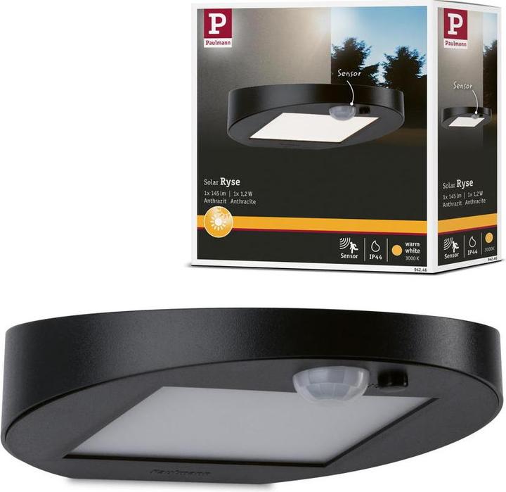 Image du produit Paulmann Applique murale solaire Ryse (145 lm, IP44)