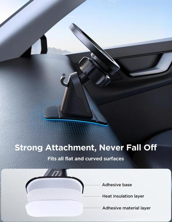 Actual product image Joyroom magnetic car holder for cockpit/dashboard black (JR-ZS376)