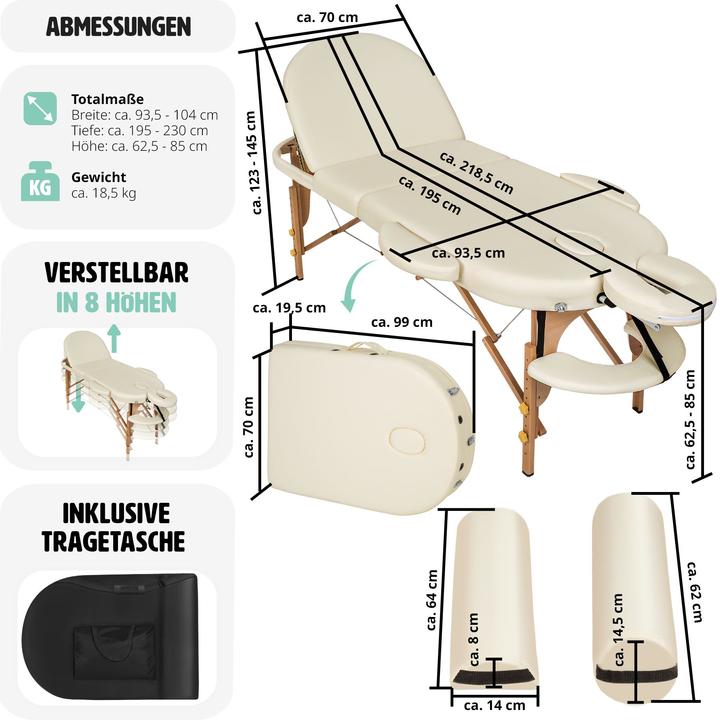 Produktbild tectake Massageliege oval