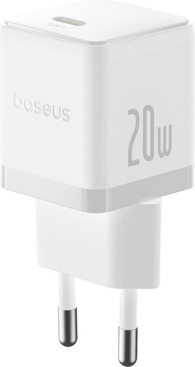 Productafbeelding Baseus - Wall Charger Palm (P10111602213-00) - Fast Charger, Type-C, PD 20W, 5V/3A - Moon White (20 W)