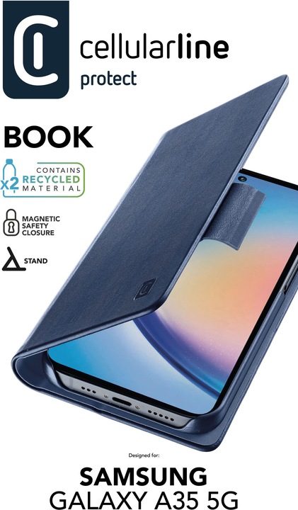 Immagine prodotto Cellularline Custodia a libro per Samsung A35 5G Blu (Samsung Galaxy A35)