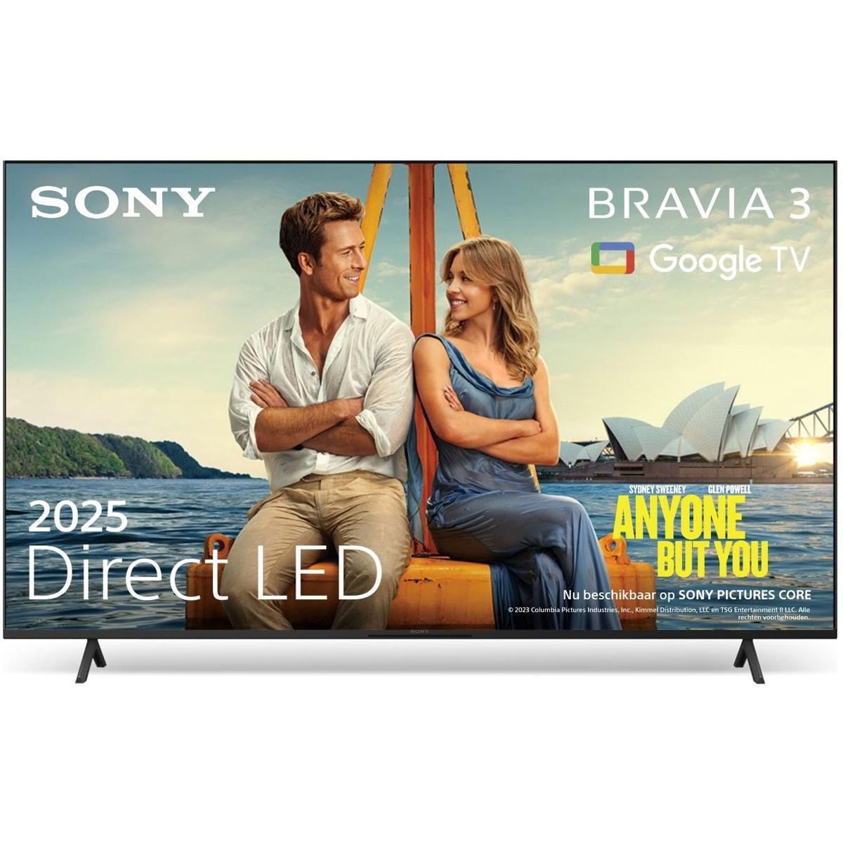 Sony K-43S3 (43", Bravia 3, LCD, 4K, 2025), TV, Schwarz