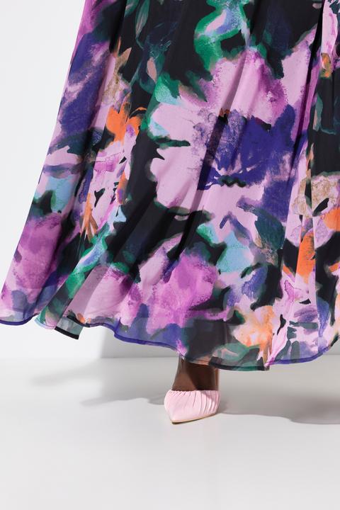 Actual product image Ulla Popken Long Floral Evening Dress (46, 48)