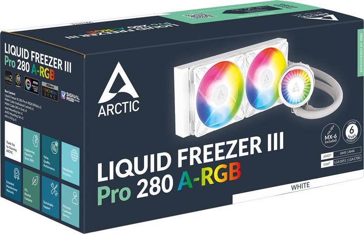 Actual product image Arctic Liquid Freezer III Pro 280 A-RGB (White)