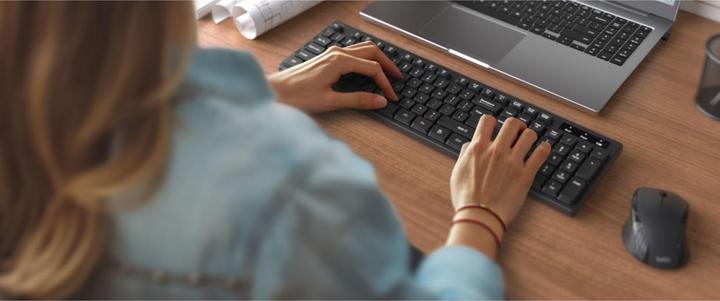 Actual product image Belkin kabellose Tastatur + Maus deutsch, schwarz BBZ010de (DE, Wireless)