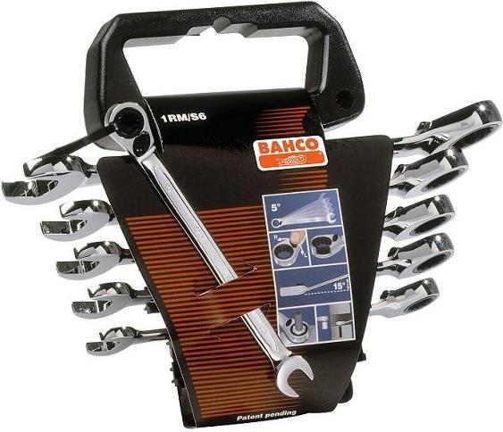 Produktbild Bahco Satz metrische Knarren-Ring-Maulschlüssel - 8-teilig/Kunststoffhalter (19 mm)