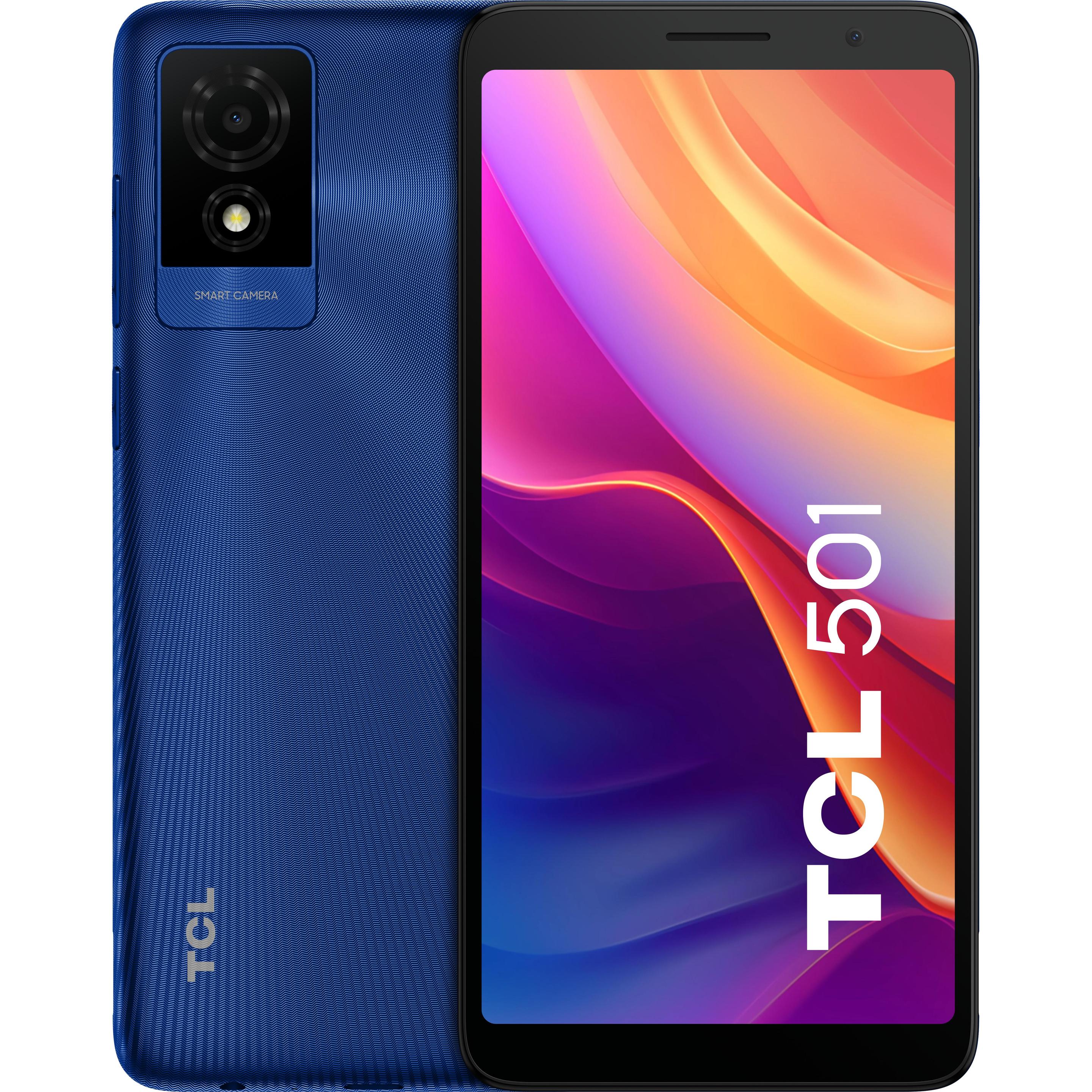 TCL 501 (32 GB, glacial blue, 6", 5 Mpx, 4G), Smartphone, Blau