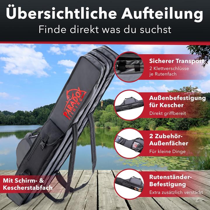 Produktbild Paradox Fishing Angelrutentasche mit 3 Fächern