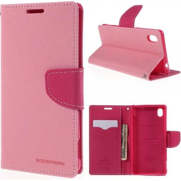 Goospery Fancy Diary Series (Sony Xperia M4 Aqua), Smartphone Hülle, Rosa, Pink