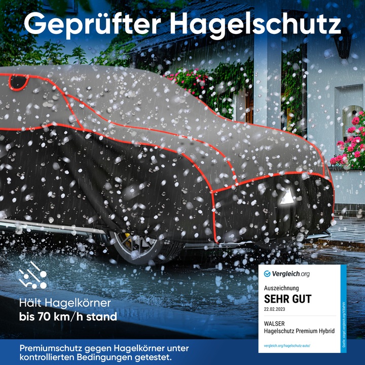 Produktbild Walser SUV Hagelschutzplane Premium Hybrid, Hagelschutzgarage Gröe M