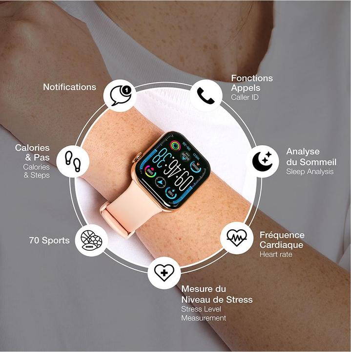 Produktbild Bigben SMARTWATCHSQUAREGDPK Smartwatch