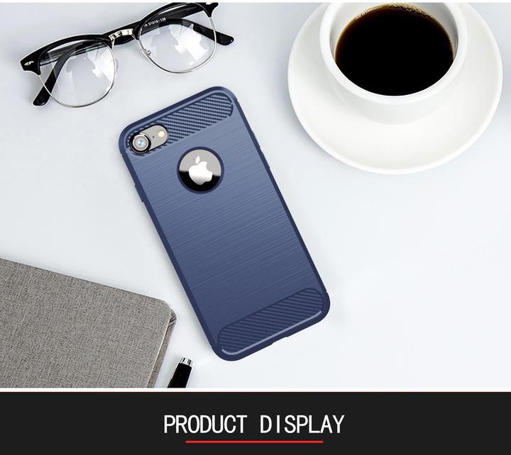 Image du produit Cadorabo TPU Ultra Slim carbon edelstahl Combi Cover (Apple iPhone 7)