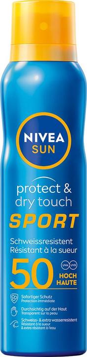 Actual product image NIVEA Protect & Dry Touch Sport spray mist SPF 50 (Sun spray, SPF 50, 200 ml)