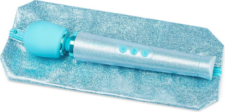 Actual product image Le Wand Petite All That Glimmers Rechargeable Vibrating Massager Blue