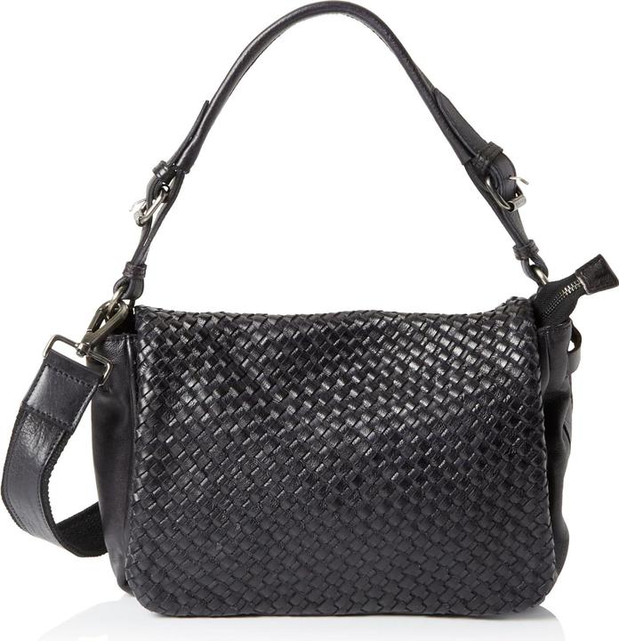 Berba Medium Shoulder Bag / Crossbody Bag Ladies - Leather - San Remo - Black