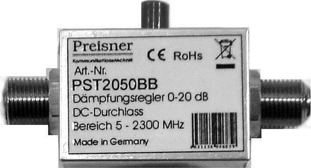 Televes Preisner PST2050BB F F Silver Cavo interfaccia/adattatore