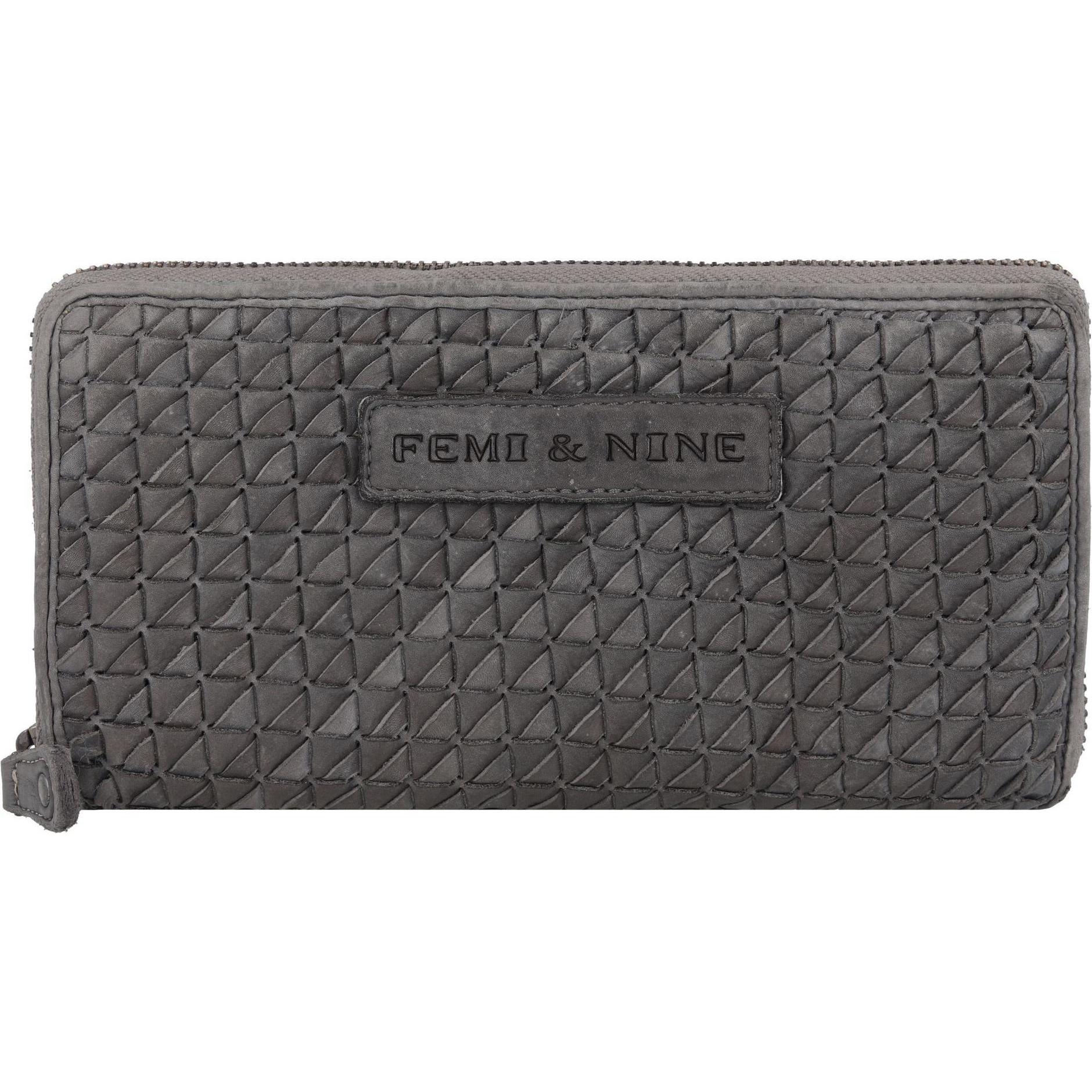 Greenland Nature, Damen, Portemonnaie, Femi & Nine Geldbörse Leder 20 cm, Grau