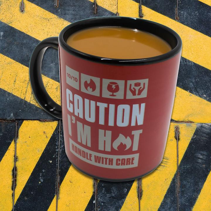 Actual product image Mad Monkey Caution I am Hot" mug - with colour change (300 ml, 1x)