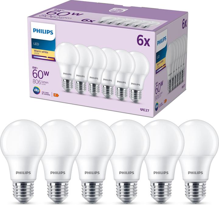 Produktbild Philips LED Bulbs (E27, 806 lm, 6 x)