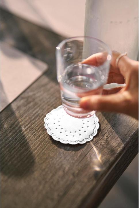 Immagine prodotto Duni 250 SOTTOBICCHIERI CELLT.COASTER. 8LG 7,5CM BIANCO (1 x)