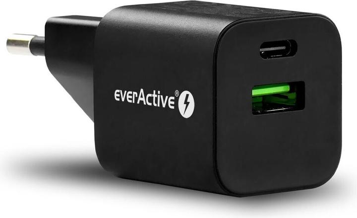 Produktbild Everactive Ladegerät usb/usb-c qc3.0 30w technik ganz schwarz (30 W, 2 Ports)