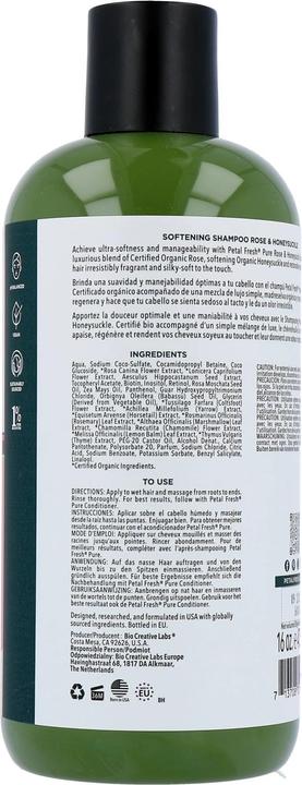 Actual product image Petal Fresh Pure Softening Rose & Honeysuckle Shampoo (Liquid shampoo)