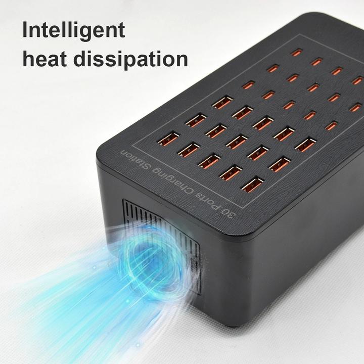 Produktbild PhoneLook 150W USB-C und USB-A Mehrfach-Ladegerät mit 30 Ports für Smartphones, Tablets und (150 W, 30 Ports)