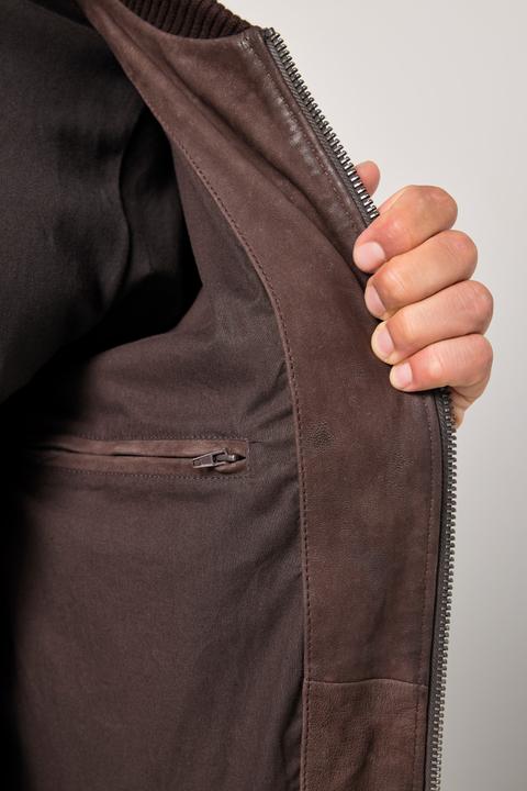 Immagine prodotto JP1880 Blusotto di pelle nabuk d'agnello con colletto, fino alla tg. 7XL (7XL)
