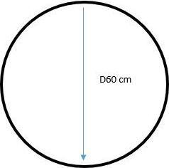 Actual product image Masterjero Mirror Enlighted LED Luna Round D60 (60 x 60 cm)