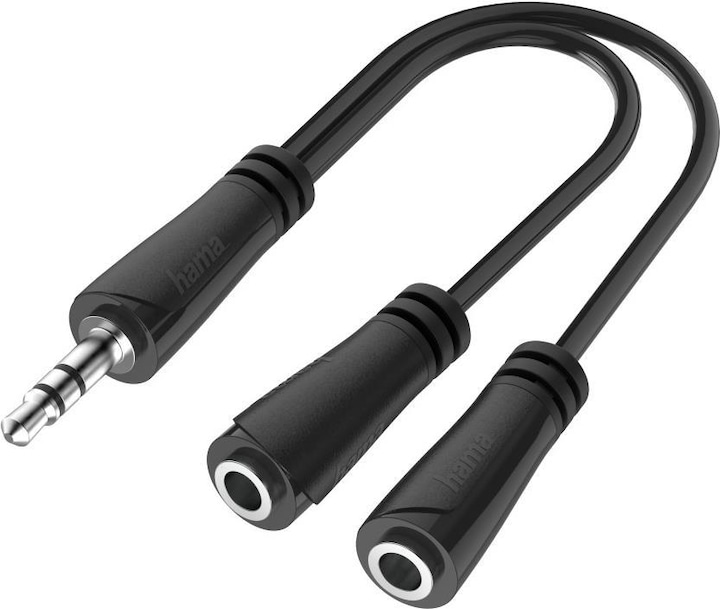 Image du produit Hama Répartiteur audio, prise jack 3,5 mm - 2x prise jack 3,5 mm, stéréo (0.15 m)