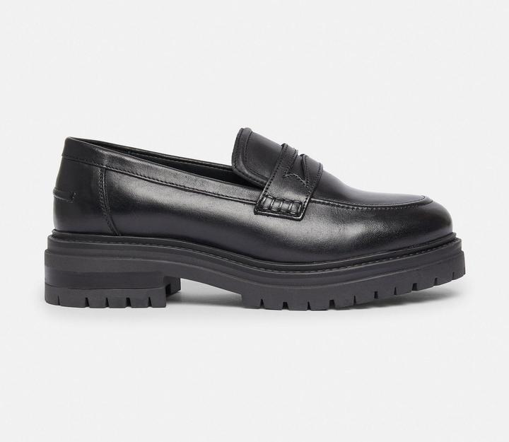Image du produit Comma Slipper Leder-Loafers mit Plateausohle (37)