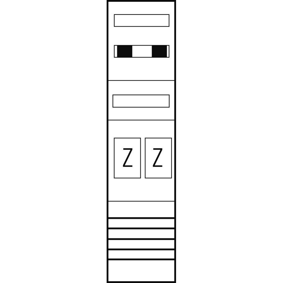 ABN, Verteilerschrank Zubehör, EZ17420 Zählerplatz eHZ 2Z sperrb HS/OKK
