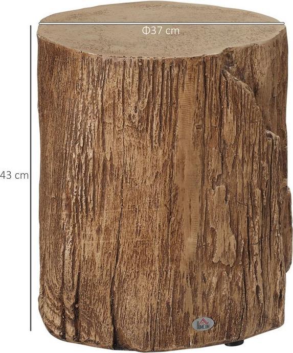 Produktbild Swisshandel24 Beistelltisch Baumstumpf-Optik Nivillierfüsse 37cmx37cmx43cm Beton Braun (37 x 37 x 43 cm)